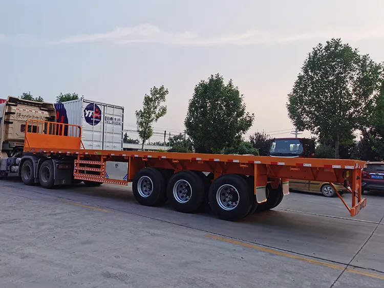 Egyenes gerenda lapos félpótkocsi